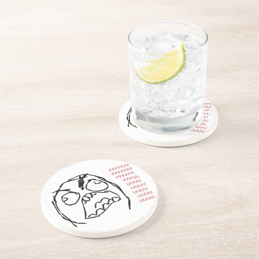 Rage Troll Zandsteen Onderzetter (Zijkant)