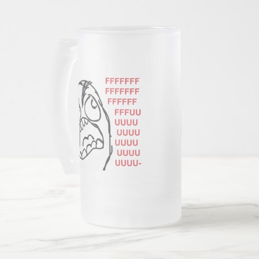 Rage vent fuuu fuuuu matglas bierpul (Voorkant links)