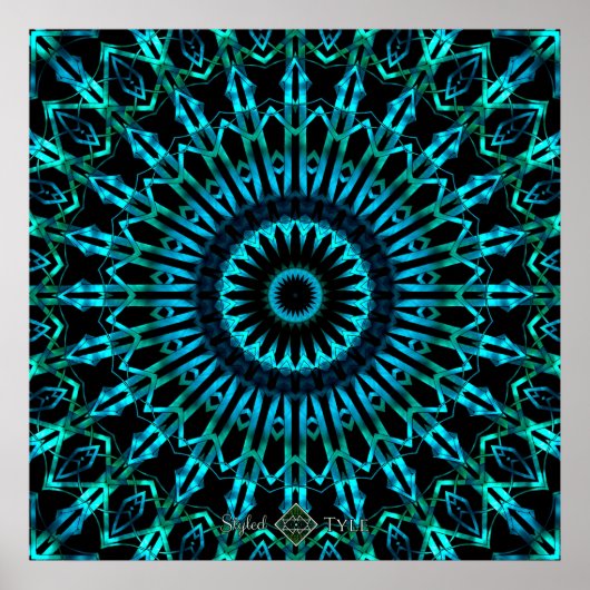 Ragfijne Mandala Spiegel 2 Poster (Voorkant)