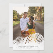 Ragfijne Overlay Dubbelzijdige Foto Save the Date (Voorkant)