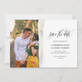 Ragfijne Overlay Dubbelzijdige Foto Save the Date (Achterkant)