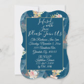 Ragfijne roze gouden ballerina jurk bloemgeur kaart (Achterkant)