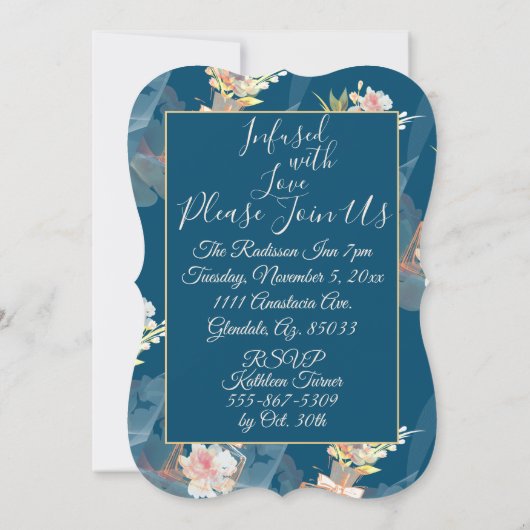 Ragfijne roze gouden ballerina jurk bloemgeur kaart (Achterkant)