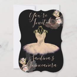 Ragfijne roze gouden ballerina jurk bloemige parfu kaart
