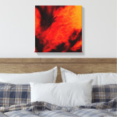 Ragfijne wolken - Oranje Canvas Afdruk (Insitu (Slaapkamer))