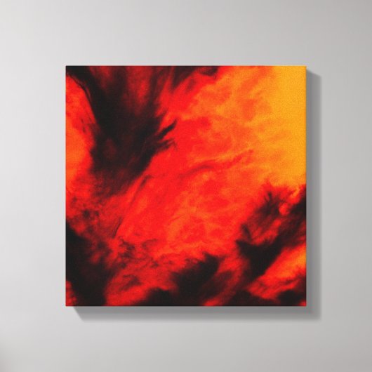 Ragfijne wolken - Oranje Canvas Afdruk (Voorkant)