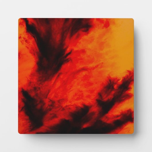Ragfijne wolken - Oranje Fotoplaat (Voorkant)