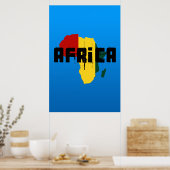 Ragga Africa Reggae-stijlkaart Afrika-Poster Poster (Keuken)