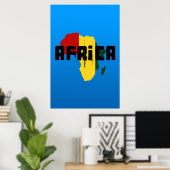 Ragga Africa Reggae-stijlkaart Afrika-Poster Poster (Thuiskantoor)