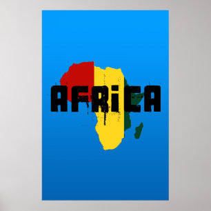 Ragga Africa Reggae-stijlkaart Afrika-Poster Poster