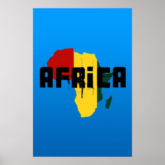 Ragga Africa Reggae-stijlkaart Afrika-Poster Poster (Voorkant)