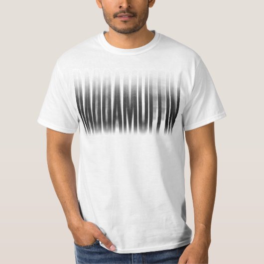 Raggamuffin Wazig Effect Typografie Reggae T-shirt (Voorkant)