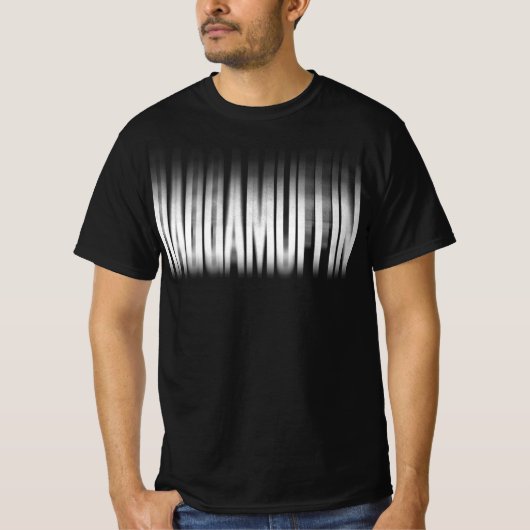 Raggamuffin Wazig Effect Typografie Reggae T-shirt (Voorkant)