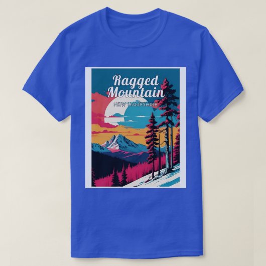 Ragged bergski new hampshire usa 1 t-shirt (Design voorkant)