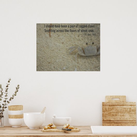Ragged Crab Claws Poem Poster (Keuken)