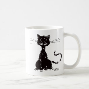 Ragged Evil Black Cat Koffiemok