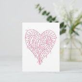 Ragged Heart White Briefkaart (Staand voorkant)