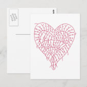 Ragged Heart White Briefkaart (Voorkant / Achterkant)
