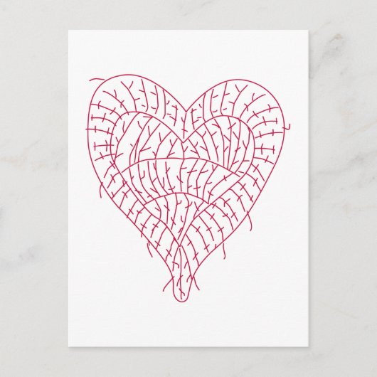 Ragged Heart White Briefkaart (Voorkant)