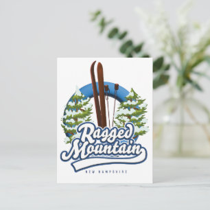 Ragged Mountain New Hampshire ski logo Briefkaart