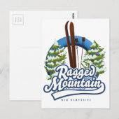 Ragged Mountain New Hampshire ski logo Briefkaart (Voorkant / Achterkant)