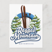 Ragged Mountain New Hampshire ski logo Briefkaart (Voorkant)