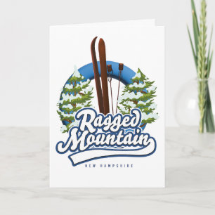Ragged Mountain New Hampshire ski logo Feestdagen Kaart