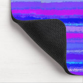 Ragged Rainbow Stripes Purples, Roze en Blauw Muismat (Hoek)