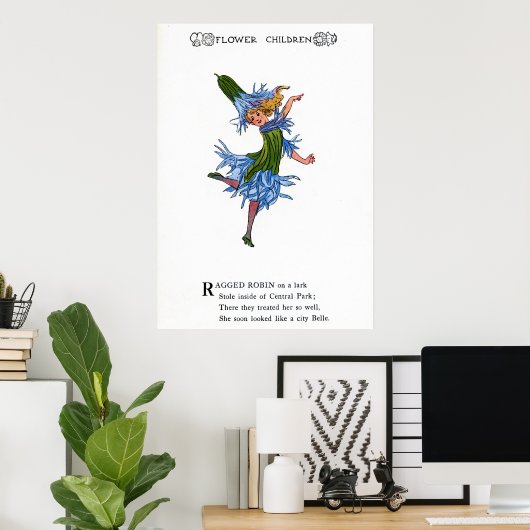 Ragged Robin Poster (Thuiskantoor)