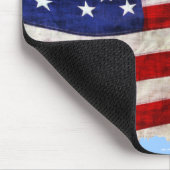 Ragged US Flag United States Patriotic Art Design Muismat (Hoek)