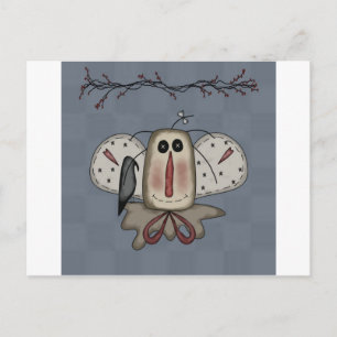 Raggedie Annie Doll met Crow Briefkaart