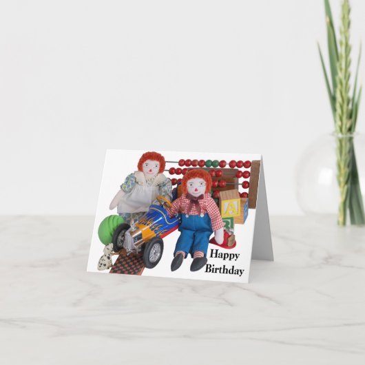 Raggedy Ann Andy kaart voor kinderen (Voorkant)