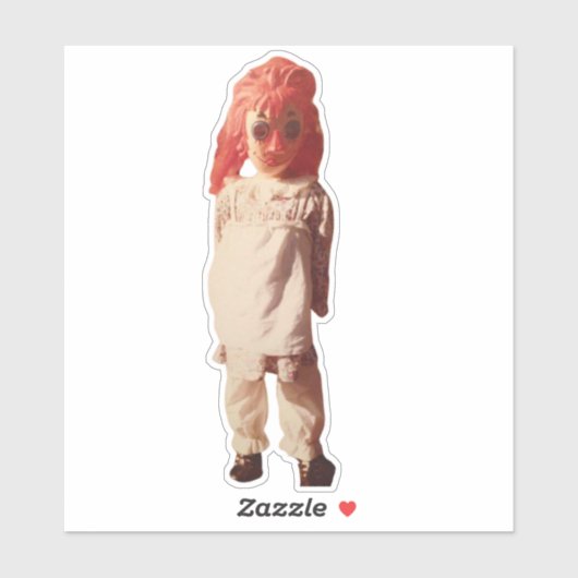 Raggedy Ann / Annabelle op maat gesneden vinyl Sti Sticker (Vel)