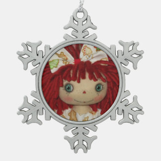 Raggedy Ann Annie peperkoek Tin Sneeuwvlok Ornament