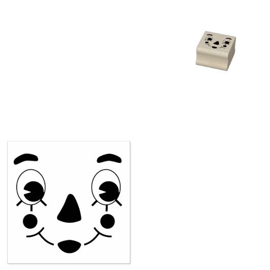 Raggedy Ann Doll Face Rubberstempel (Gestempeld)