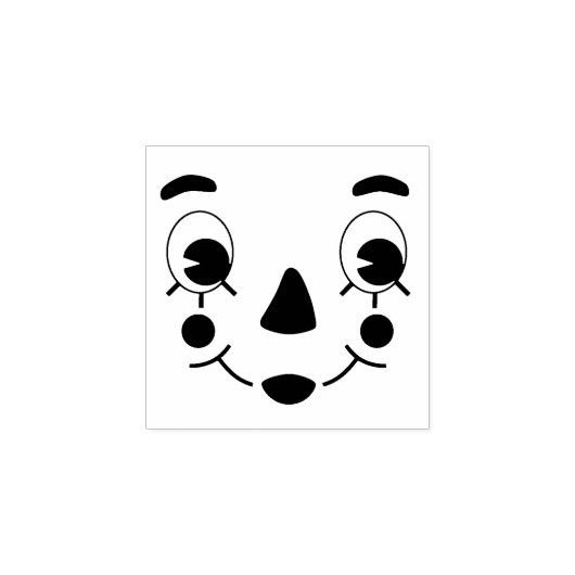 Raggedy Ann Doll Face Rubberstempel (Afrduk)