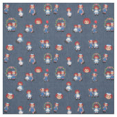 Raggedy Ann en Andy op Blue Denim Stof (Swatch)