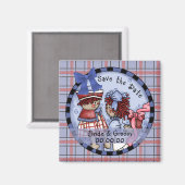 Raggedy Ann en Andy Save-the-Date Magnet (Voorkant / Achterkant)