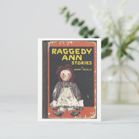 Raggedy Ann Stories door Gruelle 1918 Boek Hoesje Briefkaart (Staand voorkant)