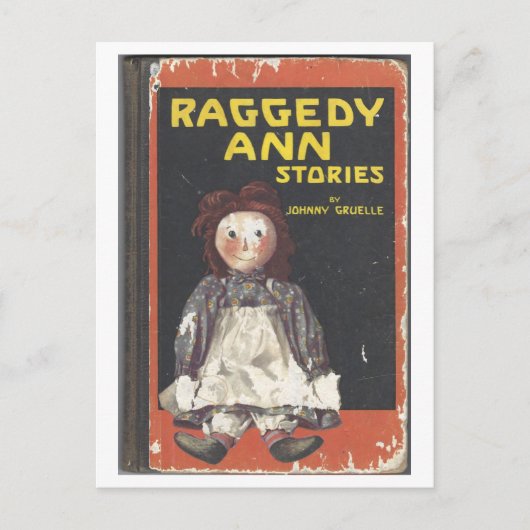 Raggedy Ann Stories door Gruelle 1918 Boek Hoesje Briefkaart (Voorkant)
