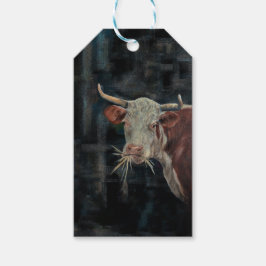 "Raggedy" De familiekoe Cadeaulabel