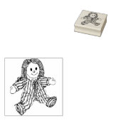raggedy doll art stamp rubberstempel (Gestempeld)
