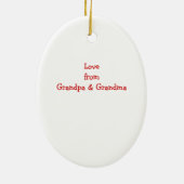 Raggety Doll Oval Kerstversiering Keramisch Ornament (Achterkant)