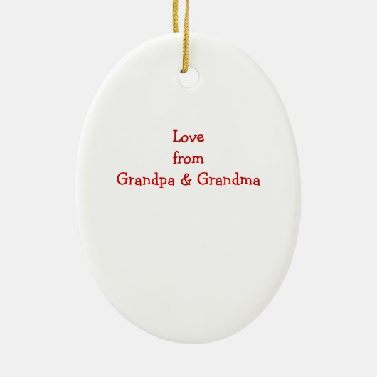 Raggety Doll Oval Kerstversiering Keramisch Ornament (Achterkant)