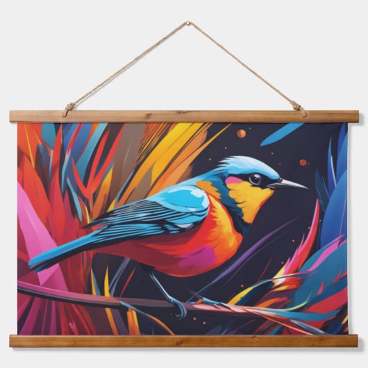 Raggiana Vogelwandtapijt Hangend Wandkleed (Voorkant)