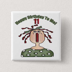Raggische Annie 11th Birthday Gifts Vierkante Button 5,1 Cm
