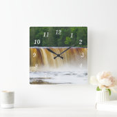 Raging Boven Tahquamenon Wandklok (Huis)