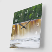 Raging Boven Tahquamenon Wandklok (Hoek)