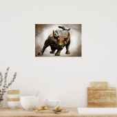 RAGING BULL MARKT POSTER (Keuken)