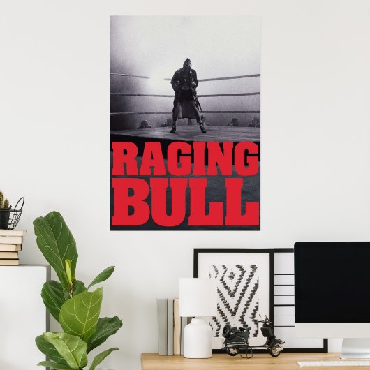 Raging Bull-titel Poster (Thuiskantoor)